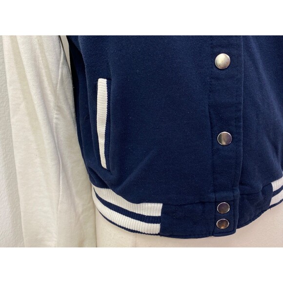 Ambiance Womans Jacket Large Bomber Academia Fleece Letter H School  Snaps Flaws - Picture 5 of 14